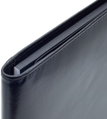 Schrijfmap van der Spek A4 buffelleer zwart 1 Stuk-3