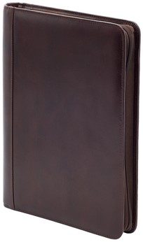 Schrijfmap vd Spek A4 leer 4-r O-mech + rits br 1 Stuk-2