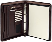 Schrijfmap vd Spek A4 leer 4-r O-mech + rits br 1 Stuk