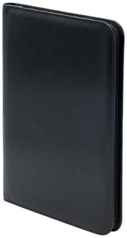 Schrijfmap van der Spek  A4 + rits leer zwart 1 Stuk-2