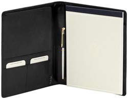 Schrijfmap van der Spek A5 buffelleer zwart 1 Stuk