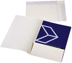 Binnenmap Djois A4 1 klep 180gr ivoor 1 Stuk