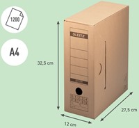 Archiefdoos met deksel Leitz Premium 120x275x325mm natuurbruin-6