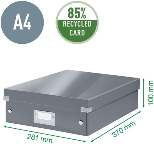 Opbergdoos Leitz Wow Click Store middel zwart 1 Stuk-3