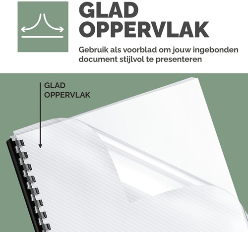Voorblad Fellowes A4 PVC 150micron recycled 100 stuks-2
