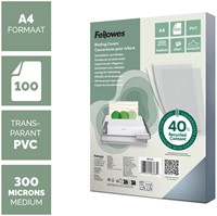 Voorblad Fellowes A4 PVC 300micron transparant 100 Stuk-2