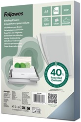 Voorblad Fellowes A4 PVC 150micron transparant 100 Stuk
