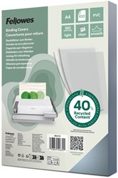 Voorblad Fellowes A4 PVC 180micron recycled 100 stuks