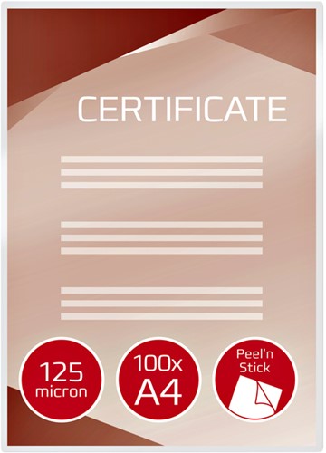 Lamineerhoes GBC A4 zelfklevend 2x125micron 100 Stuk-2