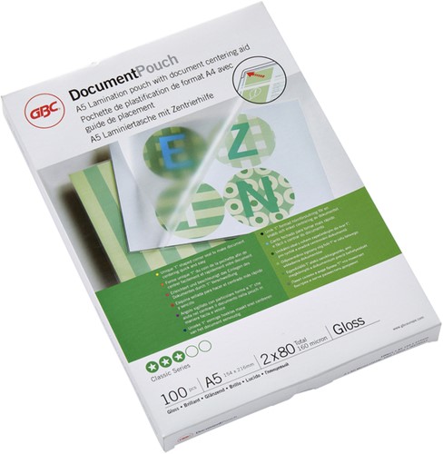Lamineerhoes GBC A5 2x80micron 100 Stuk