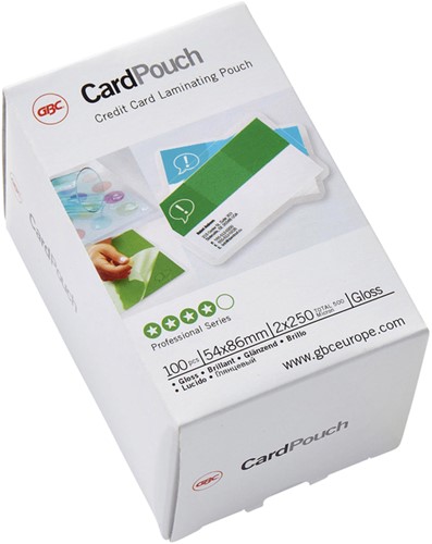 Lamineerhoes GBC creditcard 54x86mm 2x250micron 100 Stuk