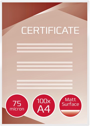 Lamineerhoes GBC A4 2x75micron mat 100 Stuk-2