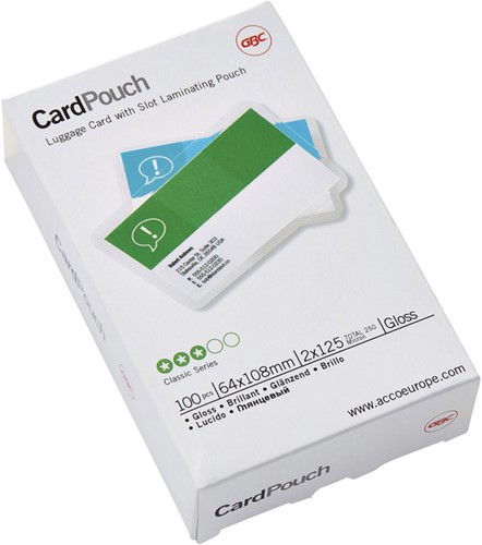 Lamineerhoes GBC bagage label 64x108mm 125micron 100 Stuk
