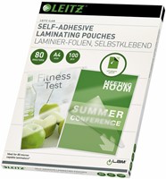 Lamineerhoes Leitz A4 zelfklevend 2x80micron EVA 100 Stuk