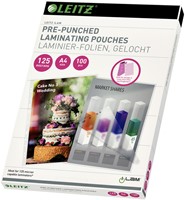 Lamineerhoes Leitz A4 perforatieband 2x125mic EVA 100 Stuk