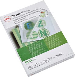 Lamineerhoes GBC A5 2x75micron glans 100 Stuk