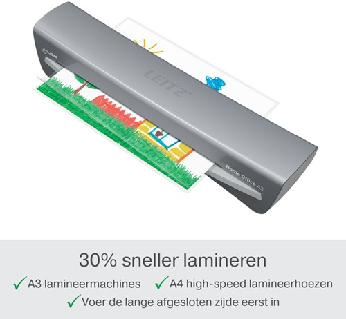 Lamineermachine Leitz iLAM Home Office A3 grijs-5