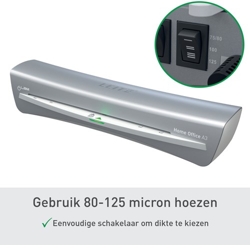 Lamineermachine Leitz iLAM Home Office A3 grijs-6