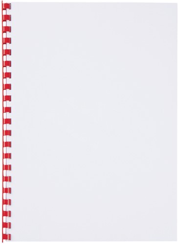 Bindrug GBC 10mm 21rings A4 rood 100 stuks-1