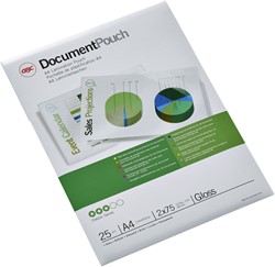 Lamineerhoes GBC A4 2x75micron glans 25 Stuk