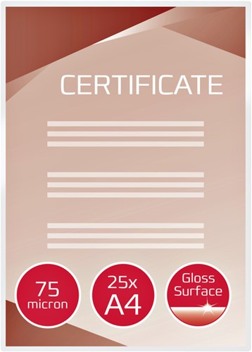 Lamineerhoes GBC A4 2x75micron glans 25 Stuk-2