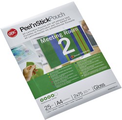 Lamineerhoes GBC Peel en Stick 2x75micron 25 Stuk