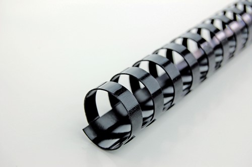 Bindrug GBC 12mm 21rings A4 zwart 100 stuks-2