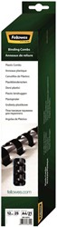 Bindrug Fellowes 12mm 21rings A4 zwart 25 Stuk