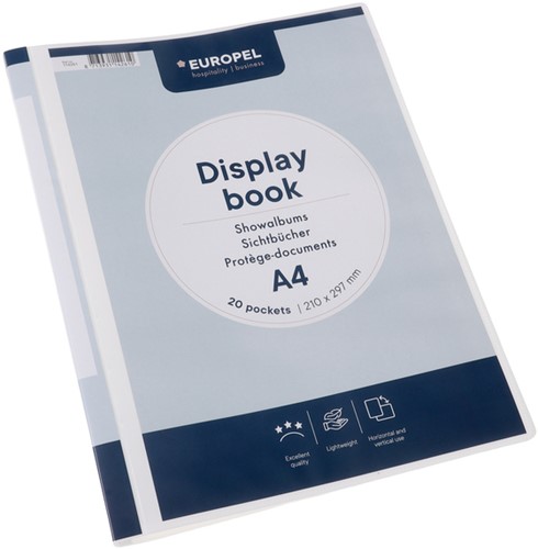 Showmap Europel Frontview A4 20 tassen wit 1 Stuk