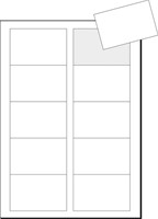 Visitekaart Sigel 85x55mm blanco 190gr wit 10 Vel-2