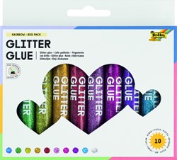 Glitterlijm Folia 9.5ml 10 kleuren 10 Stuk