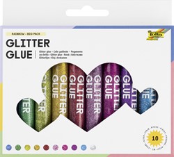 Glitterlijm Folia 9.5ml 10 kleuren 10 Stuk