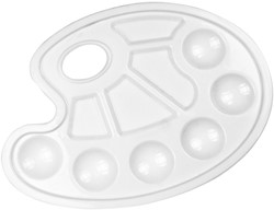 Verfpalet Collall kunststof met 10 reservoirs wit 1 Stuk