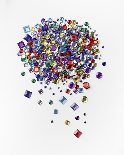 Glitter steentjes Folia 800stuks div kl en afm 800 Stuk-2