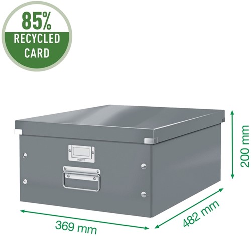 Opbergdoos Leitz Click & Store WOW groot 369x200x482mm groen-2