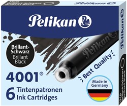 Inktpatroon Pelikan zwart 6 Stuk