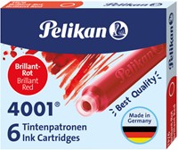 Inktpatroon Pelikan rood 6 Stuk