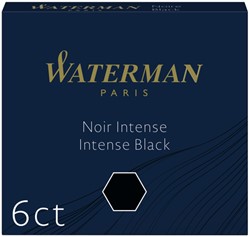 Inktpatroon Waterman internationaal zwart 6 Stuk
