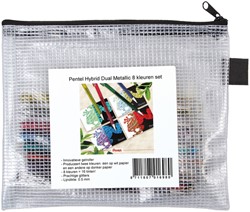 Gelschrijver Pentel K110 Dual M metallic 8st ass 8 Stuk