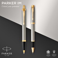 Balpen en rollerpen Parker IM GT M geborsteld mtl 2 Stuk-2