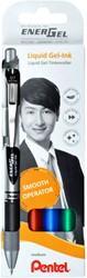 Gelschrijver Pentel BL77 Energel M 4st assorti 4 Stuk