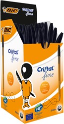 Balpen Bic Cristal F zwart 1 Stuk