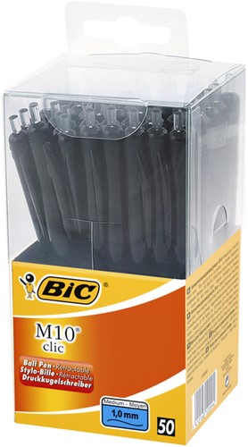 Balpen Bic M10 tubo 50 M zwart 1 Stuk
