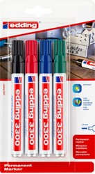 Viltstift edding 3300 schuin 1-5mm assorti 4 Stuk