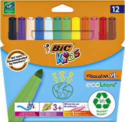 Kleurstift BicKids Visacolor XL Eco 12st ass 12 Stuk