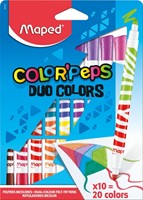 Viltstift Maped Color'Peps Duo Colors set 10st 10 Stuk