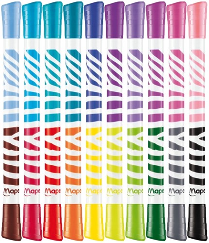 Viltstift Maped Color'Peps Duo Colors set 10st 10 Stuk-2