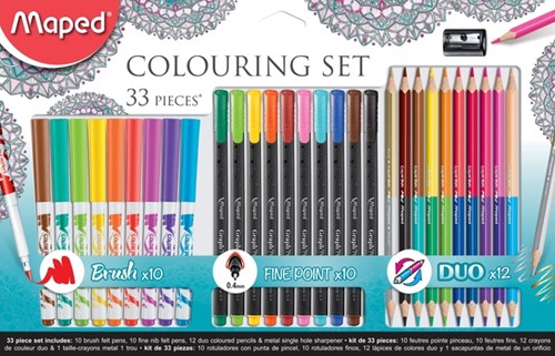 Tekenset Maped Graph'Peps 33-delig assorti