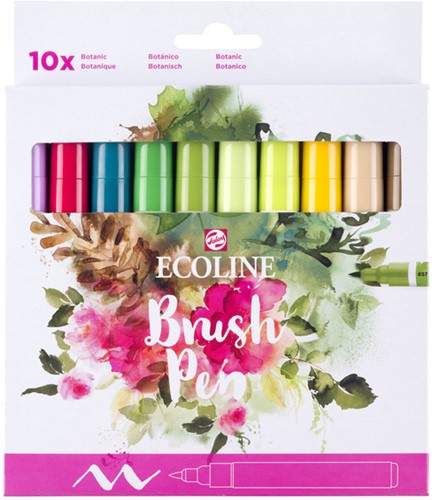 Brushpen Talens Ecoline set à 10 stuks botanisch-3