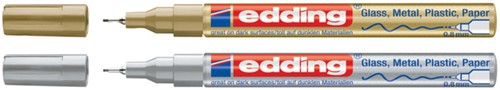 Paintmarker Edding 780 op oliebasis 0.8mm zilver blister à 1 stuk-3